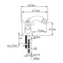 DP Bath Almendro - Robinet Mélangeur de bidet chromé