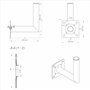 SkyRevolt Support Mural en Aluminium 25 cm - Certifié TÜV - Tube de 50 mm - pour Montage Mural - 250 mm