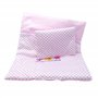 Johntoy Baby Rose Ensemble Couverture et Coussin de Poupée