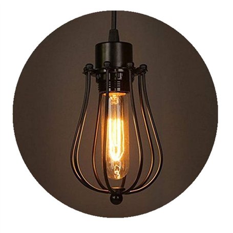 Chrasy E27 Rétro Metal Suspensions Luminaire Cage Vintage Plafonnier Luminaire Cage Lumière Eclairage de Plafond Lustre Pendante