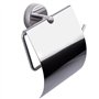 Kapitan Porte-Rouleau pour Papier WC avec Couvercle Mural Auto-adhésif Salle de Bain Acier Inoxydable Fini Poli