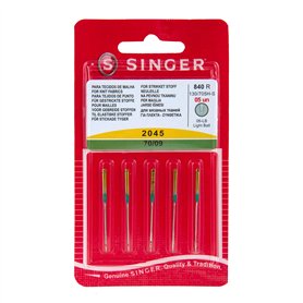 Singer Domestic Sewing Machine Needles Ballpoint for Knits 2045 Size 70/09