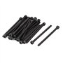 sourcing map 25pcs M3 x 50 mm Vis à Tête Cylindrique à Six Pans Creux Tête Hexagonale Boulon Filetage complet Noir