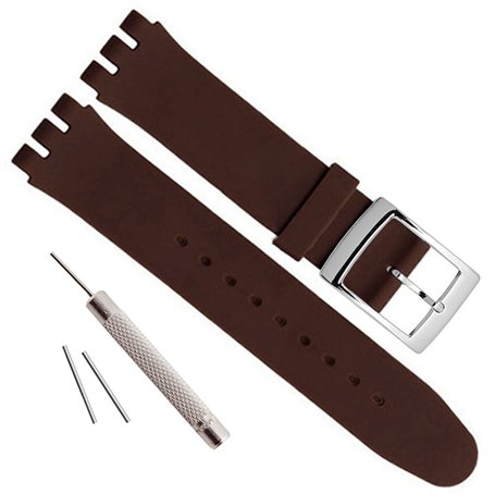 Boucle en acier inoxydable plaqué argent bracelet en caoutchouc de silicone étanche