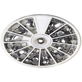 Rayher Hobby 38642606 Lot de 560 Rivets Hotfix Taille 3-10 mm
