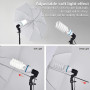 Kit Studio Photo et éclairage, Abeatstudio 2m x 3m Système de Support de Toile de Fond, 2X 135W Ampoule Parapluie Softbox éclair