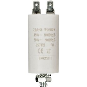 CONDENSATEUR POUR MOTEUR ELECTRIQUE 2.5 µF uF +/-5% 450V A COSSES NORME EN60252-1