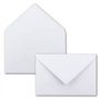 100x enveloppes DIN B6 - blanc - rabat pointe - 180 x 125 mm - 120 g/m² - collage humide sans fenêtre