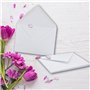 100x enveloppes DIN B6 - blanc - rabat pointe - 180 x 125 mm - 120 g/m² - collage humide sans fenêtre