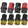 SPARES2GO Nylon + Laiton Buse Buses D'outils compatible avec Karcher Nettoyeurs à Vapeur (Paquet de 8)