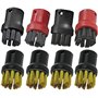 SPARES2GO Nylon + Laiton Buse Buses D'outils compatible avec Karcher Nettoyeurs à Vapeur (Paquet de 8)