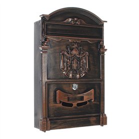Profirst Boîte aux Lettres Mail PM 700 Antique Serrure à Cylindre 2 clés lxh 26x41cm Boîte aux Lettres Murale Porte-étiquette Fe