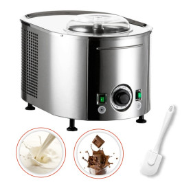 Musso Mini Lussino 4080 Gourmet Sorbetière & Deux Arômes & Spatule en Silicone | Turbine à Glace Italienne pour la Maison | Glac