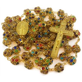 Nazareth Store collier de perles colorées en cristal et Zircon