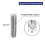 sourcing map Tige Filetée M5x25mm 0.8mm pas 304 goujons 20pcs