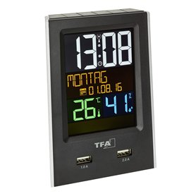 TFA Dostmann Réveil Chargeur Charge-IT