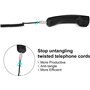DragonTrading® Cordon téléphonique Démêlant Lot de 1 Rotatif à 360 Cordon téléphonique Démêlant Clair