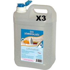 Lot de 3 bidons de 5 litres d'eau déminéralisée à 100%