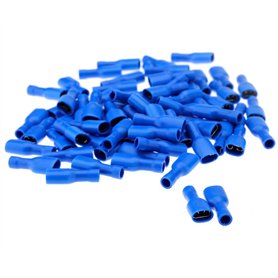 Create idea 100pcs Bleu Cosse Electrique plates Connecteurs Isolées à Sertir femelle 6.3mm Assortiment sertissage