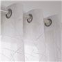 Deconovo Rideau à œillets Transparent en Tissu Blanc 245 x 140 cm
