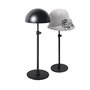 Présentoir à chapeaux réglable en métal noir demi-cercle