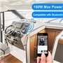 Radio Stéréo Marine Audio Stéréo MP3 Système Audio pour Bateau ATV Moto FM Radio AM + 3 Pouces Haut-parleurs Compatible avec Blu