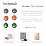 Foot Petals Désodorisant basket - Boules désodorisantes pour chaussures, sacs de gym, casiers ou tiroirs - Lot de 3 - Neutre