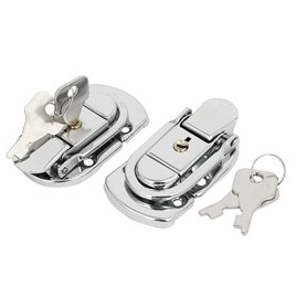 sourcingmap Valise Valise Metal Loquet à bascule de verrouillage de 65mm Longueur Hasp 2pcs avec 2 clés