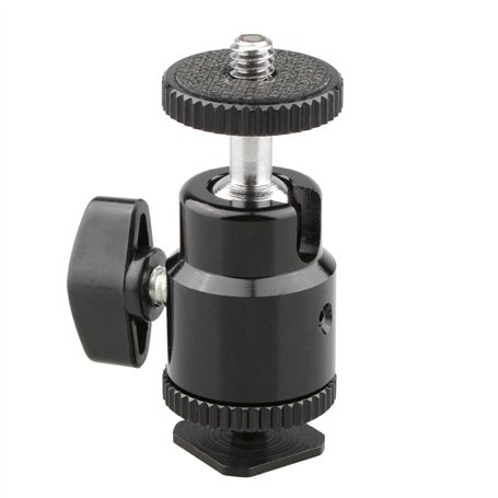 CAMVATE 1/4 Mini tête à rotule Flash Hot Shoe Support à vis for Trépied pour Appareil Photo