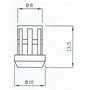 fittings Foster gomme anti-rayures pour grille cuisine gaz 4 pièces P0003