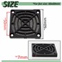 AERZETIX – C15115-2x Grilles de protection de ventilateur avec filtre poussière - 60x60mm - 45ppi - couleur Noir - ventilation o