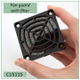 AERZETIX – C15115-2x Grilles de protection de ventilateur avec filtre poussière - 60x60mm - 45ppi - couleur Noir - ventilation o