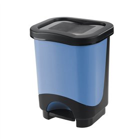 Tontarelli – Poubelle a pédale 25L Idea Noir/Bleu