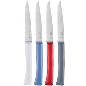 Opinel - Coffret 4 Couteaux de Table Bon Appétit+ Primo - Lame Denture Velours INOX - Manche Confort - Fabrication Française - B