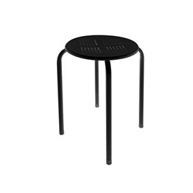 Tabouret en métal Robuste et Stable VELLEMAN - FP135B avec Assise en Plastique - SCH 177503