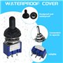 WMYCONGCONG Lot de10 interrupteurs à bascule SPDT AC 125 V 6 A On/Off/On 3 positions 3 broches avec capuchon