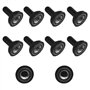 WMYCONGCONG Lot de10 interrupteurs à bascule SPDT AC 125 V 6 A On/Off/On 3 positions 3 broches avec capuchon