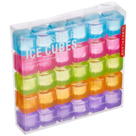 Kikkerland CU165 Lot de 30 Glaçons réutilisable