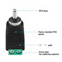 WMYCONGCONG Lot de 20 Connecteur de câble d'enceinte RCA, adaptateur câble d'enceinte vers RCA, convertisseur sans soudure pour 