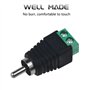 WMYCONGCONG Lot de 20 Connecteur de câble d'enceinte RCA, adaptateur câble d'enceinte vers RCA, convertisseur sans soudure pour 
