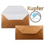 Neuser FarbenFroh Enveloppes DIN Long 220 x 110 mm, à patte gommée 25 Umschläge Metallic Kupfer