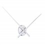 NeXtime Grande horloge murale 3118ZW HANDS, aiguille seule, en aluminium, noir, ø 70 cm, 1 pièce
