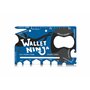 Wallet Ninja Outil multifonction 18 en 1 de la taille d'une carte de crédit pour poche (finition Soft Touch en rouge mat)