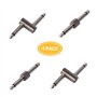 rayzm Connecteurs de Coupleur à Pédale d'Effet, 6.35mm Pédale d'effet à pédale Coupleur, mâle Adaptateur pour pédalier de guitar