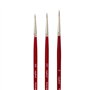 Rotmarder Lot de 3 pinceaux de peinture à l'huile en acrylique pour aquarelle Taille 3/0
