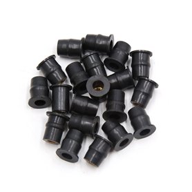 sourcingmap 20pcs Caoutchouc noir pare brise pare brise moto écrous bien écran