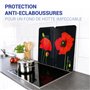 WENKO Plaque de Recouvrement Universelle Mod. Coquelicot, réglable en hauteur pour tout type de cuisinière, planche à découper e
