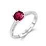 Philip Jones Bague de Naissance réglable de Juillet (Rubis) créée avec des Cristaux de Zircondia®