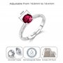Philip Jones Bague de Naissance réglable de Juillet (Rubis) créée avec des Cristaux de Zircondia®