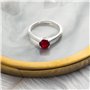 Philip Jones Bague de Naissance réglable de Juillet (Rubis) créée avec des Cristaux de Zircondia®